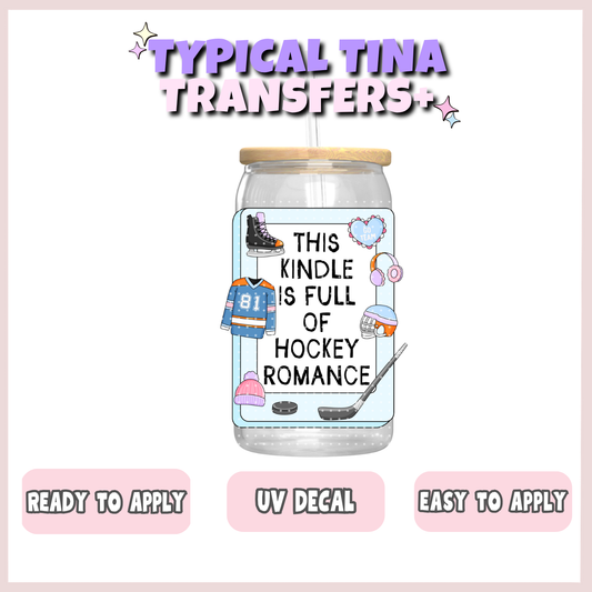 kindle full of hockey romance  | UV decals | POD