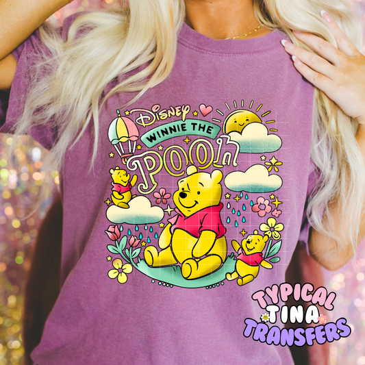 P Bear Spring Rain | DTF Screen Print | POD