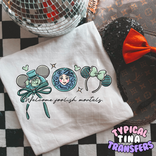 Haunted Mansion Mouse hat ears | DTF Transfer | POD