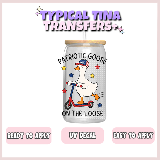 Patriotic Goose on the loose | UV decals | POD