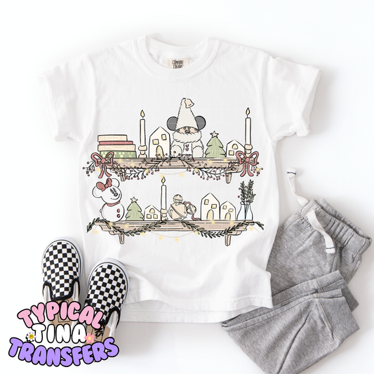 Mouse Gnome Christmas Shelf | DTF Transfer | POD