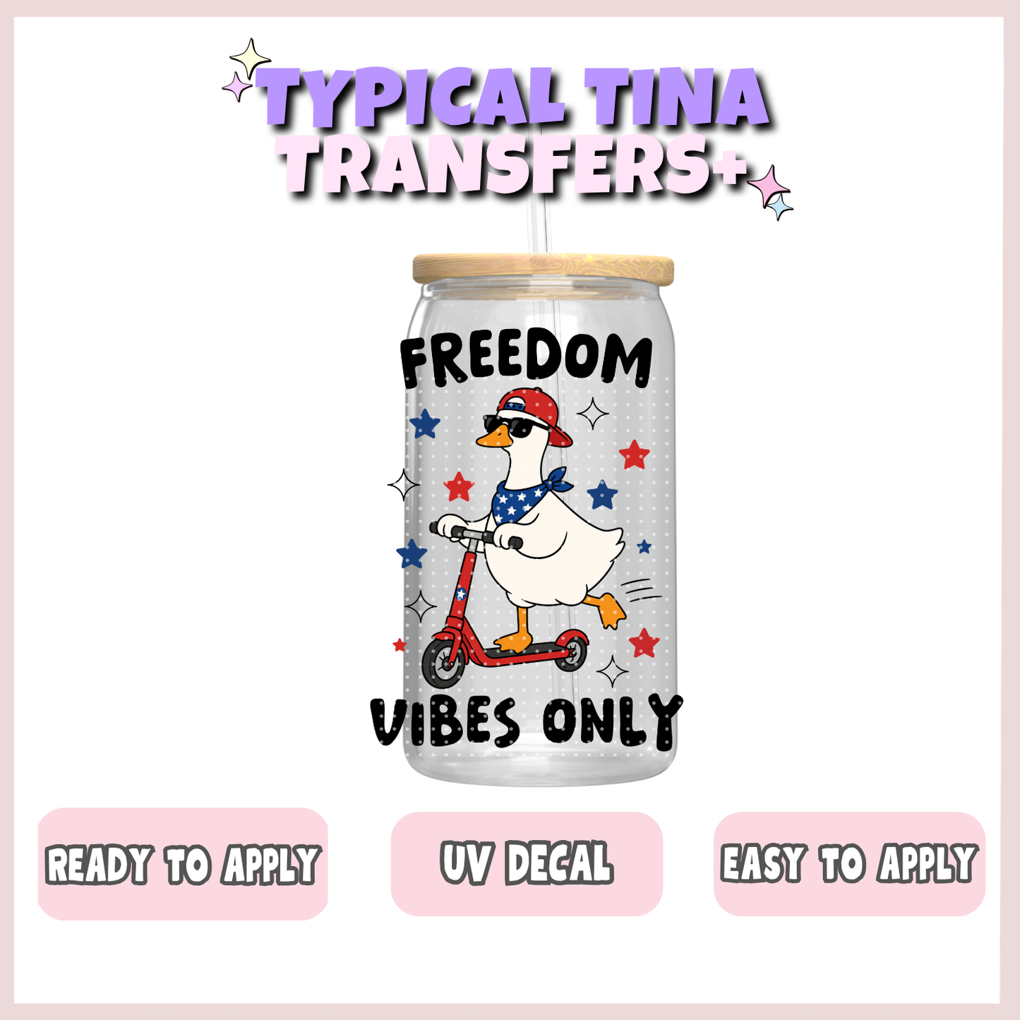 Freedom Vibes only (goose) | UV decals | POD