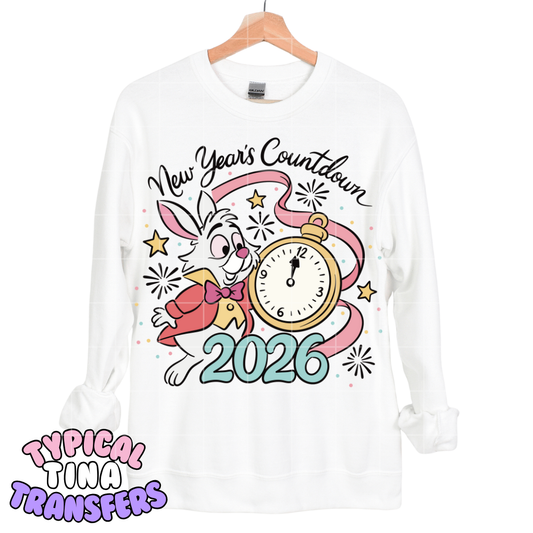 Rabbit NYE countdown 2026 | DTF Transfers | POD