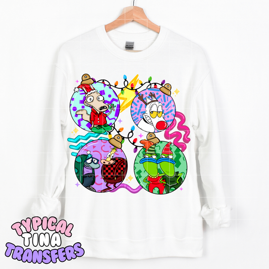 Throwback Cartoon Ornaments | DTF Transfer | POD