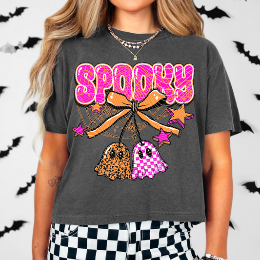 Spooky checkered ghost cherries | DTF Transfer | POD