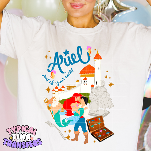 Mermaid part of the world (bright) | DTF Screen Print | POD