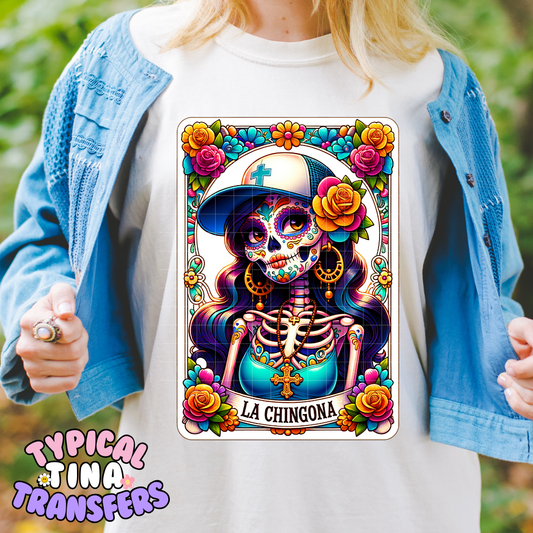 La Chingona Tarot Card | DTF Screen Print | POD