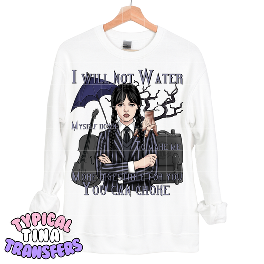 I will not water myself down | DTF Transfers | POD