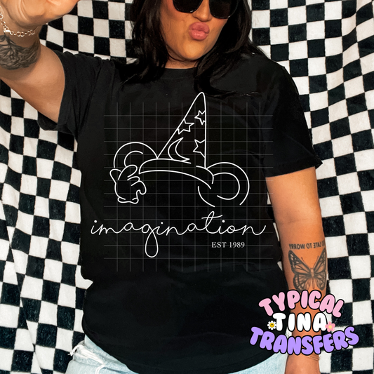 Imagination outline | DTF Screen Print | POD