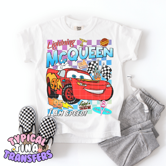 Mc Q I am Speed Ombre Checkered | DTF Transfer | POD