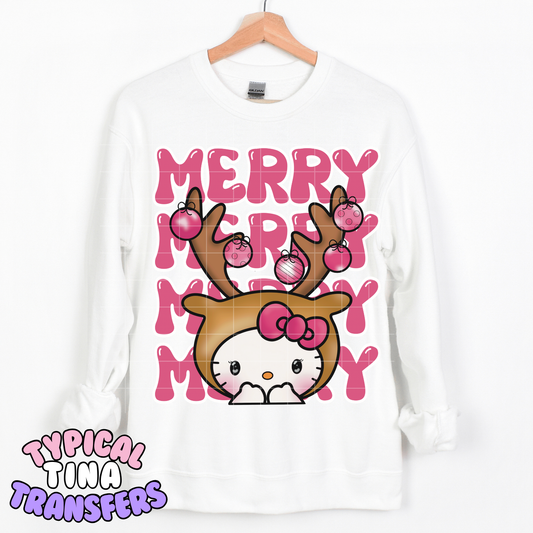 Merry Xmas HK reindeer | DTF Transfer | POD
