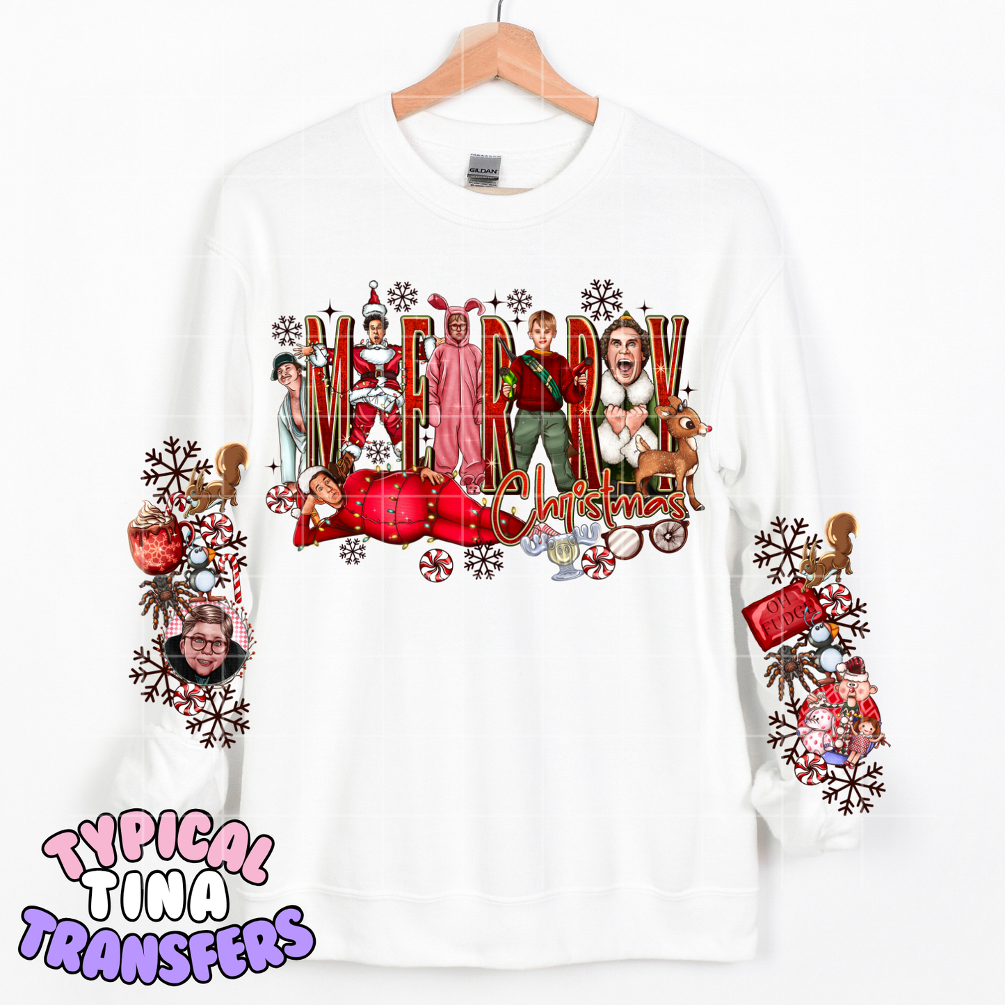 Merry Christmas Movie Icons (Santa laying) | DTF Transfer | POD