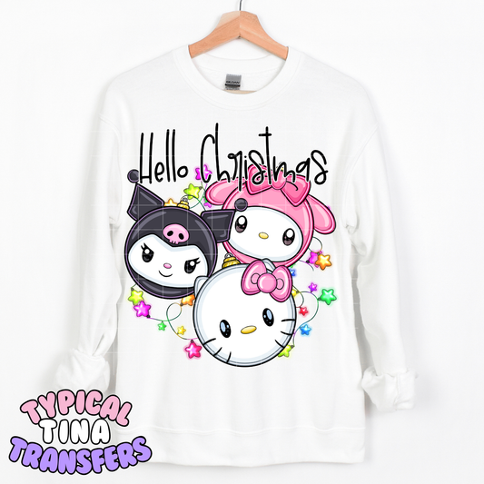 Hello Christmas HK Ornaments | DTF Transfer | POD