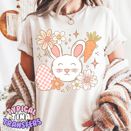 Cute Bunny Easter Elements | DTF Screen Print | POD