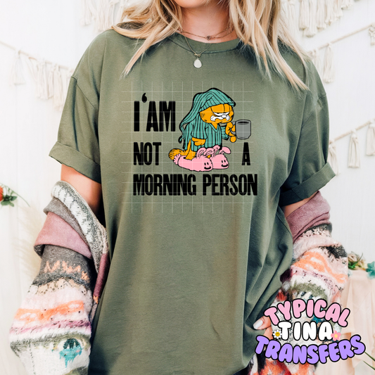 I'm not a morning person Cat | DTF Screen Print | POD