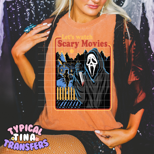 Let's watch scary movies | DTF Transfer | 11" Adult