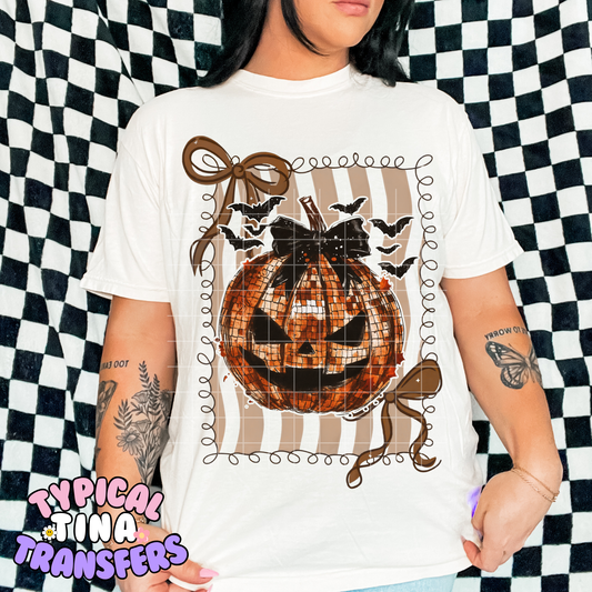 Disco Pumpkin Stamp coquette |  DTF Transfer | POD