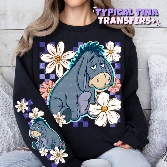 Melancholy Donkey florals  | DTF Transfers | POD