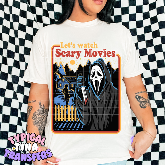 Let's watch scary movies | DTF Transfer | 11" Adult