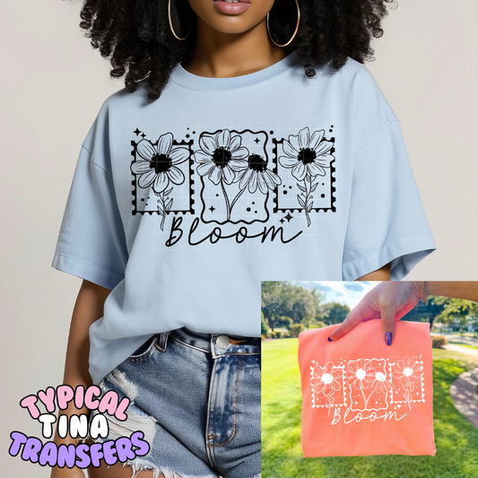 Single color daisy bloom | DTF Transfers | POD