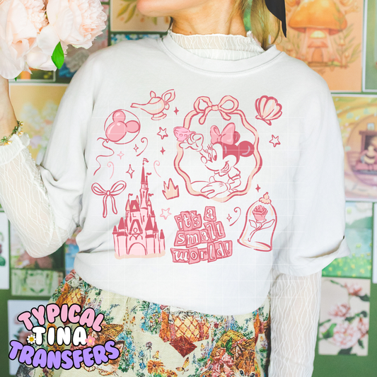 Pink Magical Parks (no frame background) | DTF Screen Print | POD