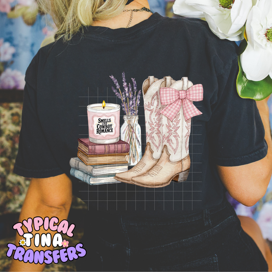 Books - Smells like cowboy romance | DTF Screen Print | POD