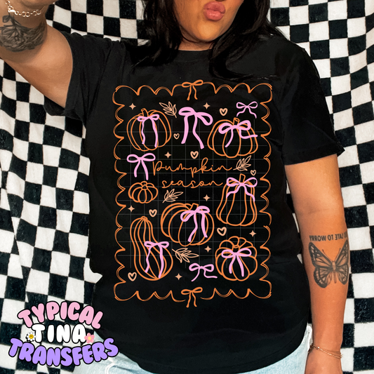 Pumpkin Season Doodle | DTF Transfer | POD