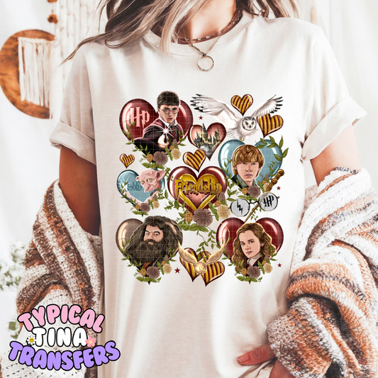 HP Val hearts | DTF Screen Print | POD