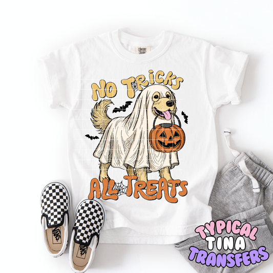 no tricks all treats pup | DTF Transfer | POD