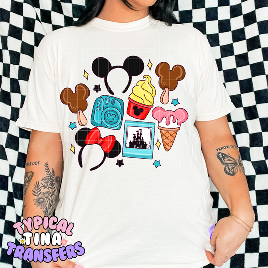 Magical Trip blue Mural | DTF Transfer | POD