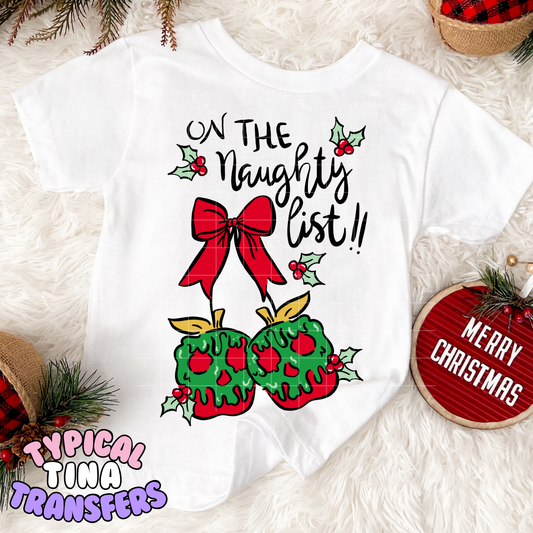 Poison Apples Naughty list | DTF Transfer | POD
