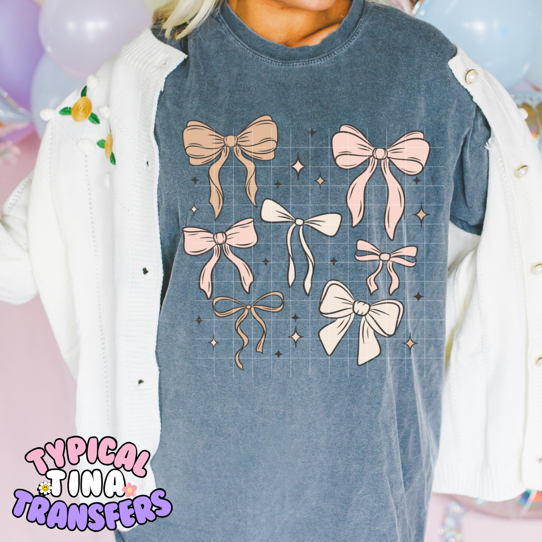 Neutral Bows | DTF Screen Print | POD