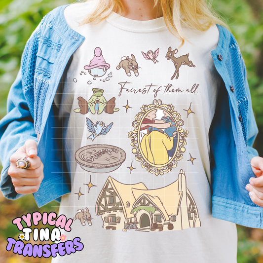 Snow Mural elements | DTF Transfer | POD