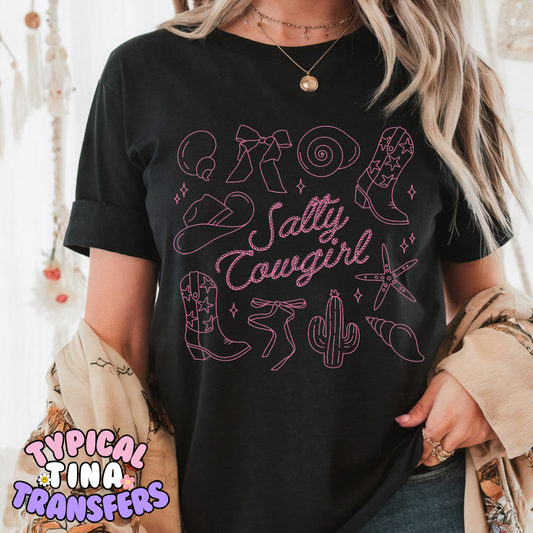 Salty Cowgirl | DTF Transfer | POD