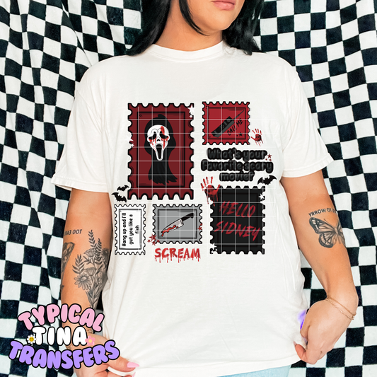 Scream stamps | DTF Transfer | 11" Adult