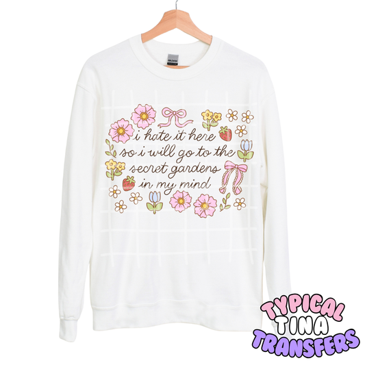 Secret Gardens in my mind | DTF Transfers | POD