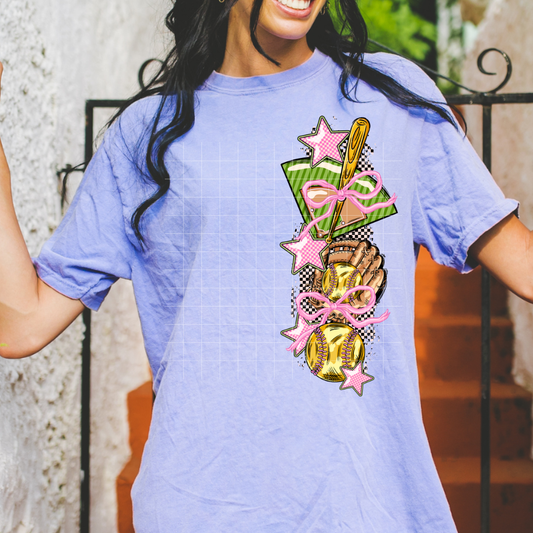 ball Park Junkie Softball - sleeve design | DTF Screen Print | POD