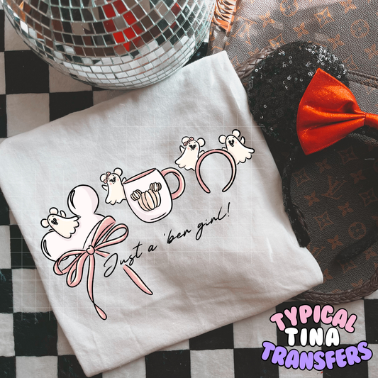 Just a ber girl ears | DTF Transfer | POD
