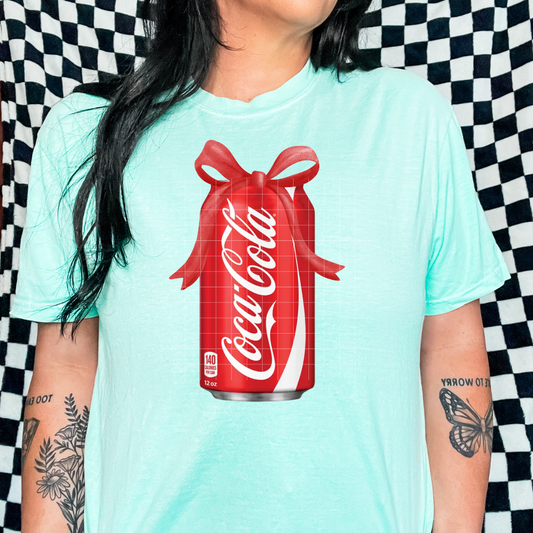 Coquette Soda C red bow | DTF Screen Print | POD