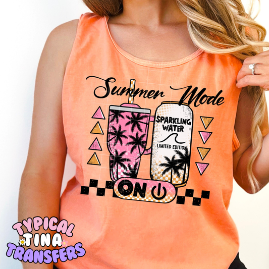 Summer Mode sparkling water | DTF Transfer | POD
