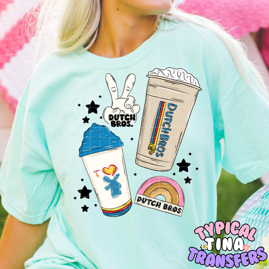 D Bros Coffee | DTF Screen Print | POD