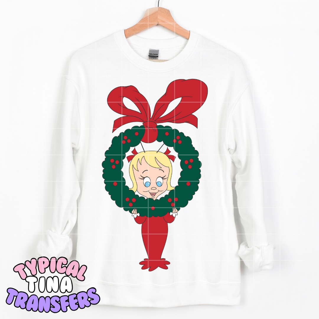 Baby Cindy with wreath | DTF Transfer | POD