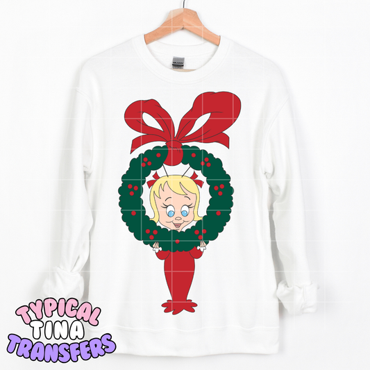 Baby Cindy with wreath | DTF Transfer | POD