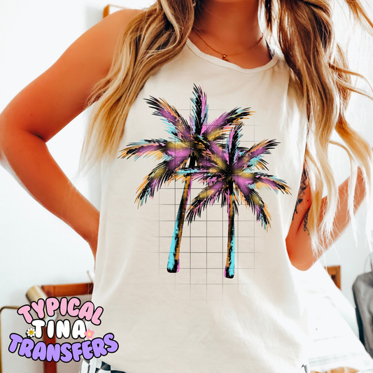 Retro Palm trees | DTF Transfer | POD