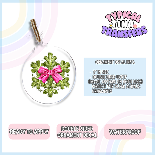 Gr!nch Snowflake | 3" Ornament Decal