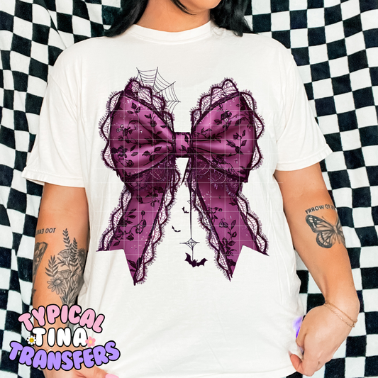 Purple Goth Bow | DTF Transfer | POD