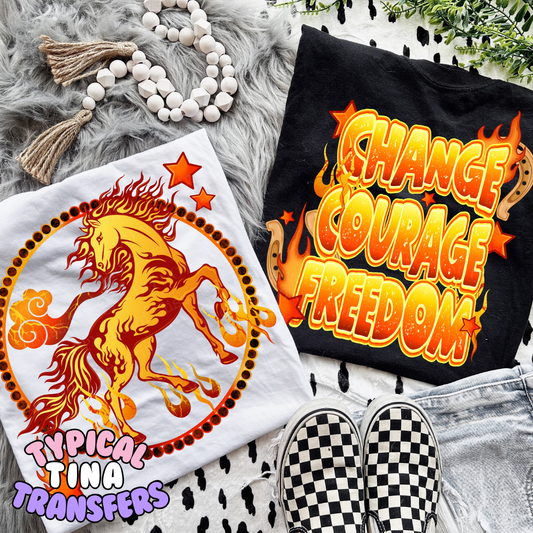 Change courage freedom | DTF Transfers | POD