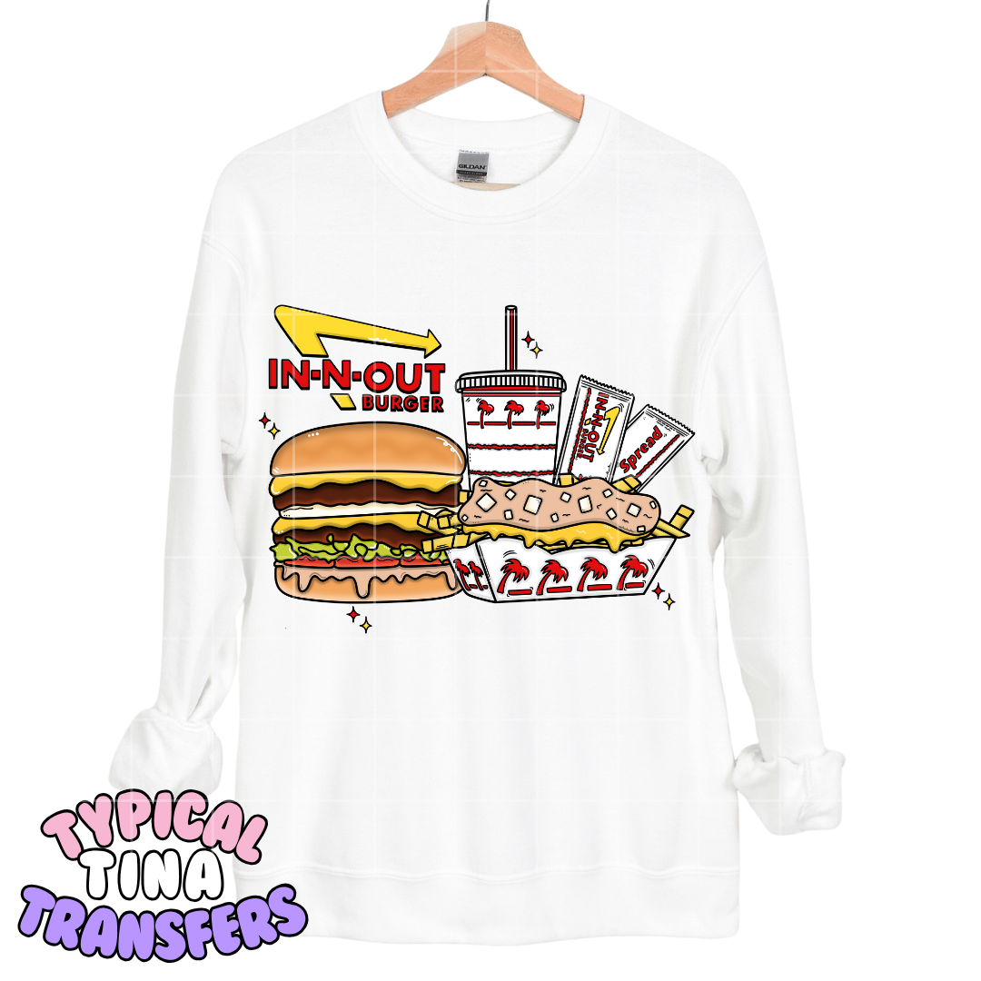 Burger spot in/out | DTF Transfers | POD