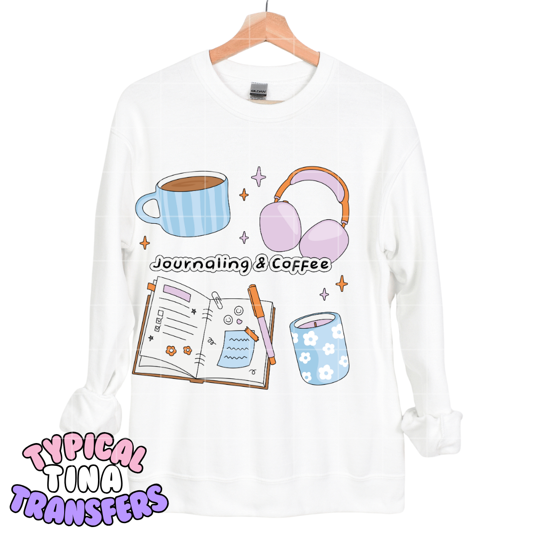 Journaling and coffee | DTF Transfers | POD