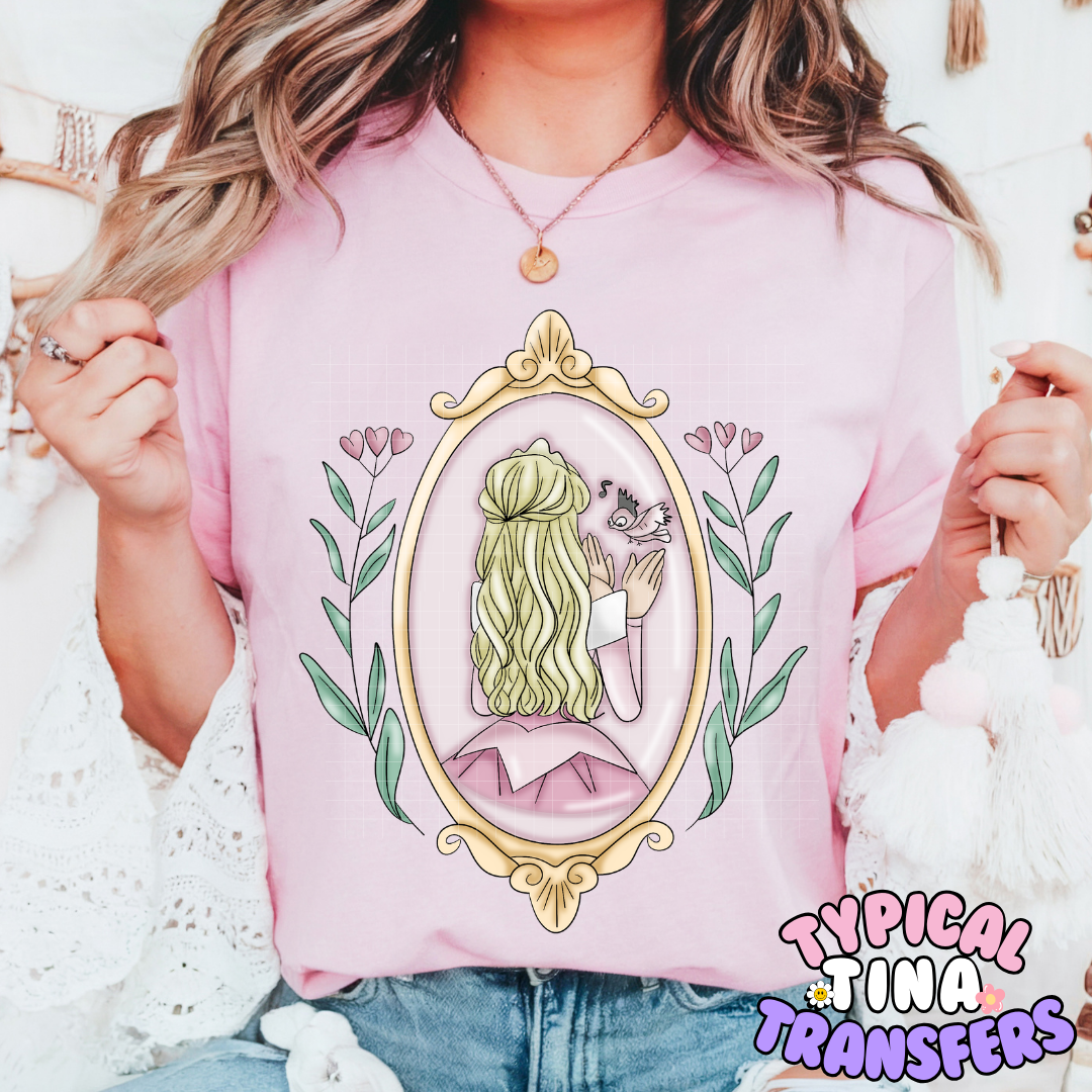 Princess Mirror Sleeping Beauty | DTF Screen Print | POD